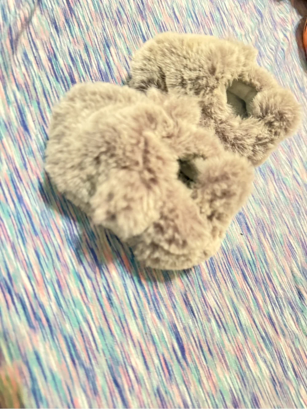 NWOT Carter's Plush Faux-Fur Mittens - Taupe